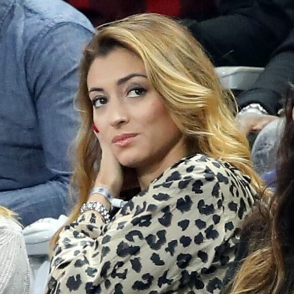 Marine Lloris (femme de H.Lloris) et Rachel Legrain-Trapani (compagne de B.Pavard) dans les tribunes du stade de France lors du match de ligue des nations opposant la France à l'Allemagne à Saint-Denis, Seine Saint-Denis, France, le 16 octobre 2018. La France a gagné 2-1.