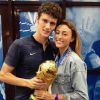 Rachel Legrain-Trapani et Benjamin Pavard après la victoire de l'équipe de France à la Coupe du monde 2018 - Instagram - 15 juillet 2018
