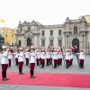 Le roi Felipe VI et la reine Letizia d'Espagne ont été accueillis au Pérou lors de leur visite officielle par le président du Pérou Martin Alberto Vizcarra et sa femme Maribel Diaz Cabello à Lima le 12 novembre 2018.