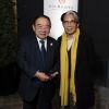 Kenzo Takada lors de l'événement A Museum Hotel of Japan Beauty célébrant à Paris le 90e anniversaire de l'hôtel Gajoen Tokyo, le 15 novembre 2018 à la Secret Gallery, rue de Varenne.