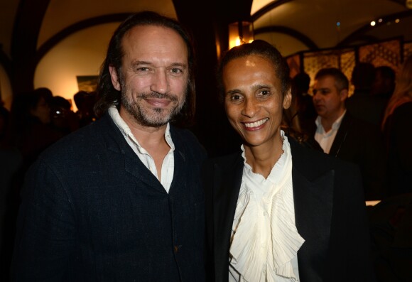 Exclusif - Vincent Perez et sa femme Karine Silla lors de l'événement A Museum Hotel of Japan Beauty célébrant à Paris le 90e anniversaire de l'hôtel Gajoen Tokyo, le 15 novembre 2018 à la Secret Gallery, rue de Varenne. © Veeren/Bestimage