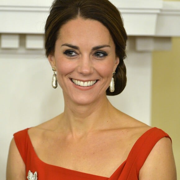 Le prince William et Catherine Kate Middleton, la duchesse de Cambridge lors d'une réception à la "Government House" à Victoria, dans le cadre de leur voyage officiel au Canada, le 26 septembre 2016.