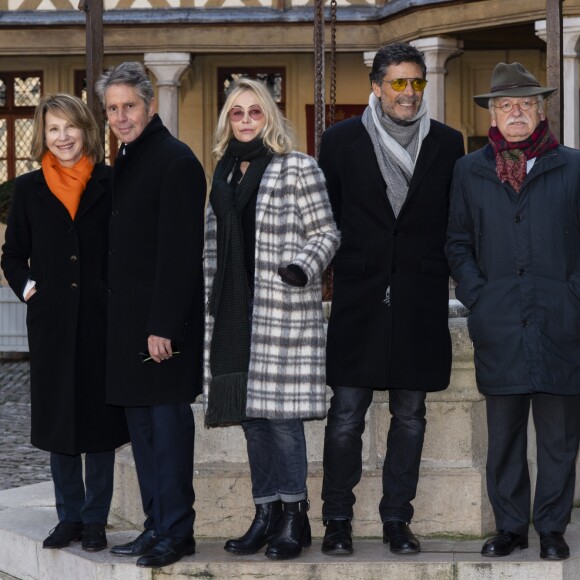 Nathalie Baye, Alain Suguenot, Emmanuelle Béart, Pascal Elbé et Erik Orsenna - 158ème vente aux enchères des vins des Hospices de Beaune, le 18 novembre 2018. © Pierre Perusseau/Bestimage