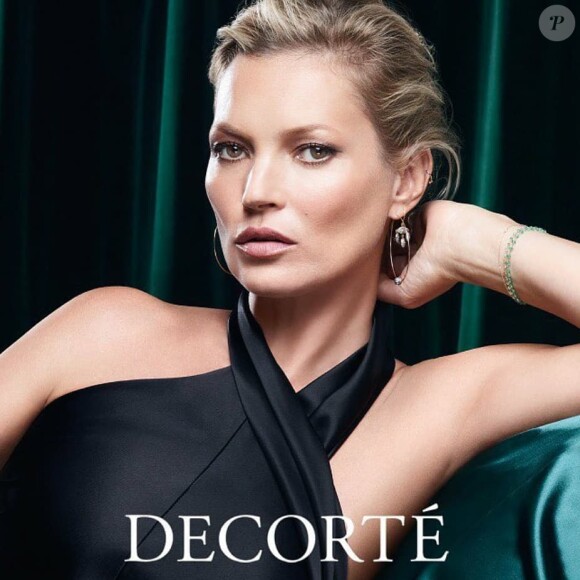 Kate Moss est la directrice artistique de la nouvelle campagne publicitaire de DECORTÉ. Novembre 2018.