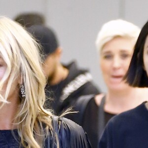 Kate Moss arrive au défilé Longchamp lors de la Fashion Week de New York au World Trade Center à New York City, le 8 septembre 2018.
