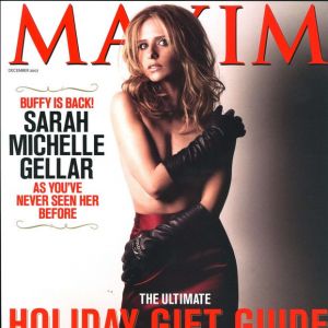 Sarah Michelle Gellar en couverture du magazine Maxim. Décembre 2007.