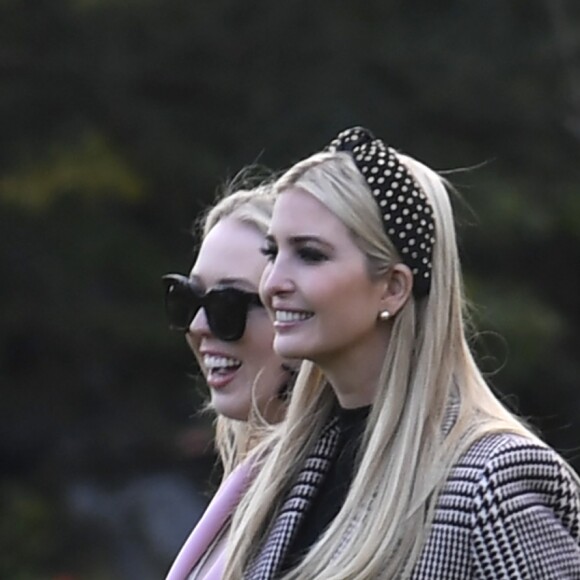 Ivanka et Tiffany Trump quittent la Maison-Blanche pour se rendre en Floride pour les fêtes de Thanksgiving, le 20 novembre 2018.