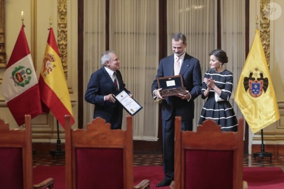 Le roi Felipe VI et la reine Letizia à Lima au Pérou le 12 novembre 2018.