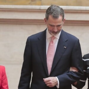 Le roi Felipe VI et la reine Letizia à Lima au Pérou le 12 novembre 2018.