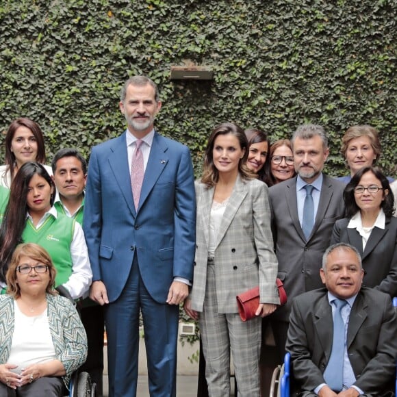 Le roi Felipe VI d'Espagne et la reine Letizia à la présentation de l'événement Fundades à Lima, Pérou le 13 novembre 2018.