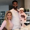 Khloé Kardashian, Tristan Thompson et leur fille True fêtent Thanksgiving. Novembre 2018.