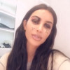Kim Kardashian, maquillée par sa fille North et sa nièce Dream. Novembre 2018.