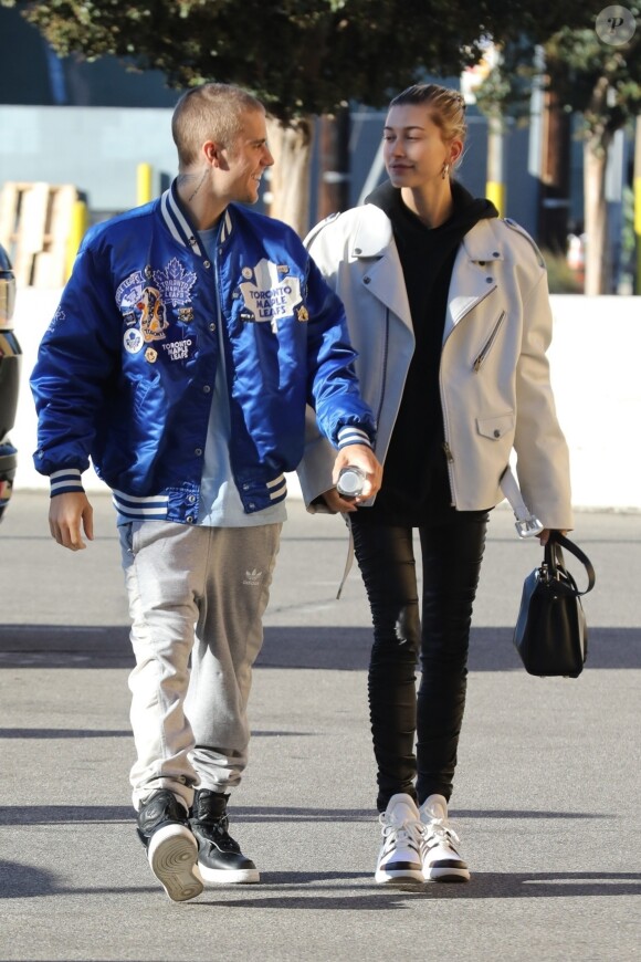 Justin Bieber et sa femme Hailey Baldwin sont allés prendre un café en amoureux à Los Angeles, le 3 novembre 2018