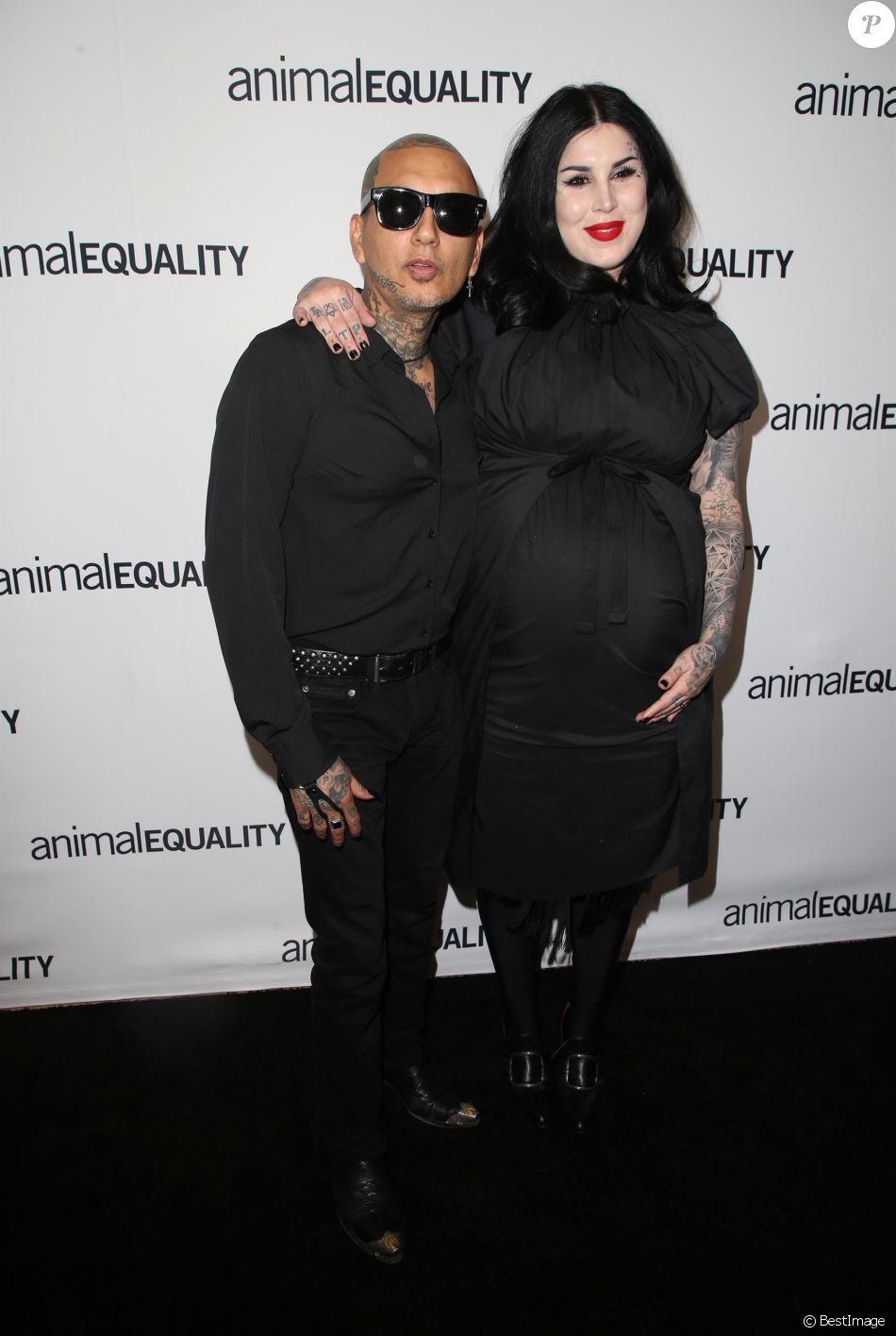 Kat Von D enceinte et son mari Rafael Reyes - Soirée de gala Animal