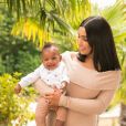 Majda Sakho avec son fils Tidiane, 5 mois. Photo postée sur Instagram le 22 juillet 2018.