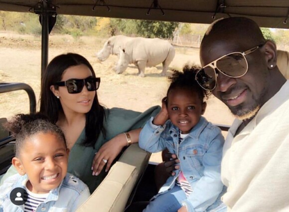 Majda et Mamadou Sakho avec leurs deux filles Aïda et Sienna en Afrique du Sud. Photo publiée sur Instagram le 21 juin 2018.