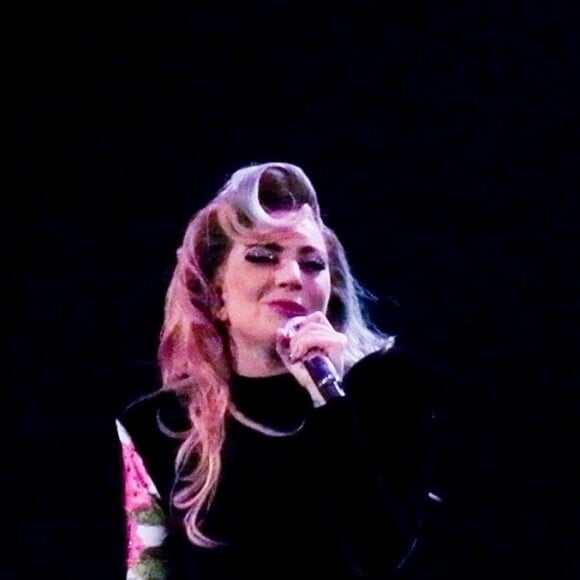 Lady Gaga en concert à Birmingham le 31 janvier 2018.