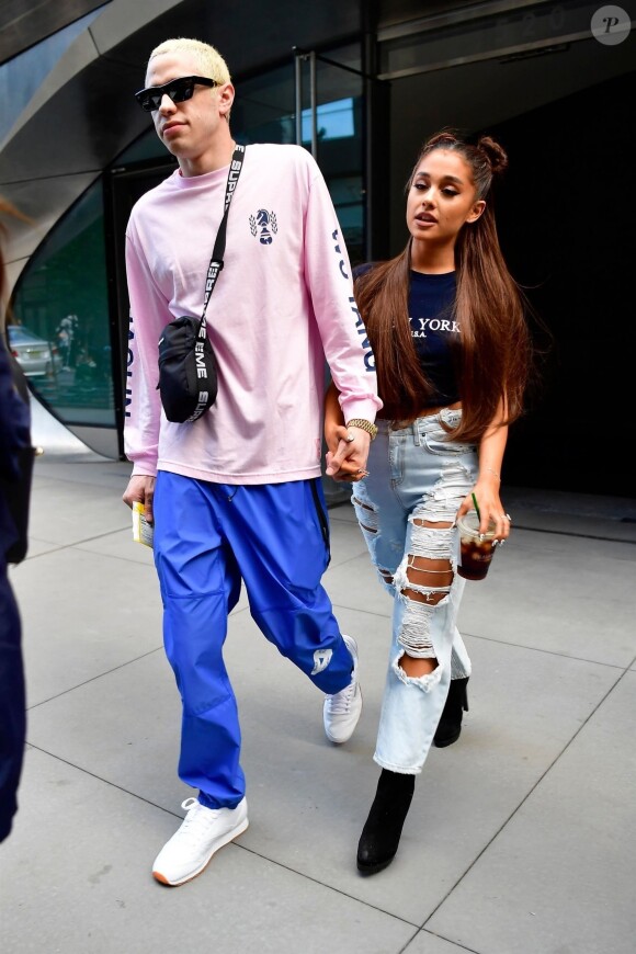 Ariana Grande et Pete Davidson se rendent au concert Amazon Music Unboxing Prime Day à New York, le 11 juillet 2018