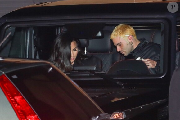 Demi Lovato et son nouveau compagnon Henry Levy quittent le restaurant Nobu à Malibu le 9 décembre 2018.