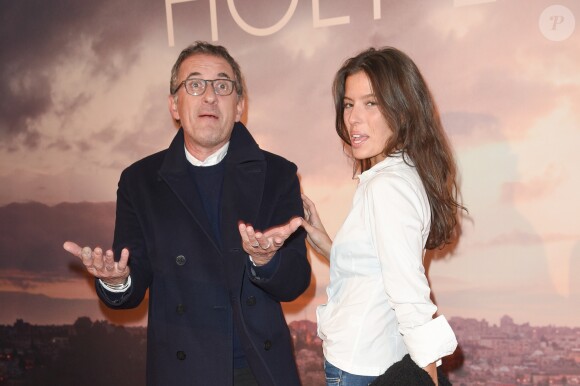 Exclusif - Christophe Dechavanne et sa fille Ninon à l'after-party du film "Holy Lands" au restaurant le Beefbar (Rue Marbeuf dans le 8ème arrondissement) à Paris, France, le 4 décembre 2018. © Rachid Bellak/Bestimage