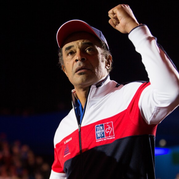 Yannick Noah, capitaine de l'équipe de France - Le joueur de tennis Jérémy Chardy opposé au joueur Croate Borna Coric lors de la Finale de la Coupe Davis France vs Croatie, au Stade Pierre Mauroy à Villeneuve d'Ascq . Match gagné par l'équipe de Croatie. France, Villeneuve d'Ascq , 23 novembre 2018. © Alain Rolland / Imagebuzz / Bestimage