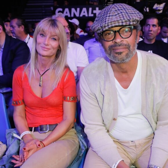 Yannick Noah et sa femme Isabelle Camus - People au match de boxe de Tony Yoka au palais des sports de Paris, le 23 juin 2018 Tony Yoka a battu David Allen par arrêt de l'arbitre à la dixième reprise, lors de son cinquième combat pro à Paris le 23 juin 2018 © Veeren-CVS/Bestimage