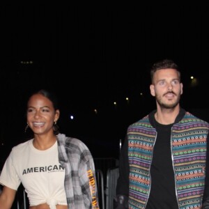 Christina Milian et M. Pokora ( Matt Pokora ) arrivent au concert de Drake à Los Angeles le 15 Octobre 2018.