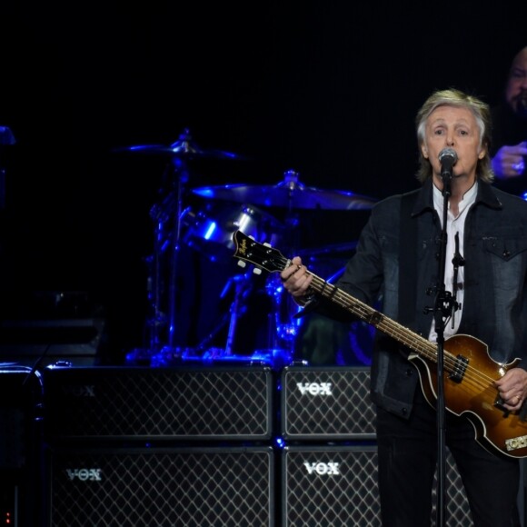 Paul McCartney en concert au Echo Arena à Liverpool, Royaume Uni, le 12 décembre 2018.