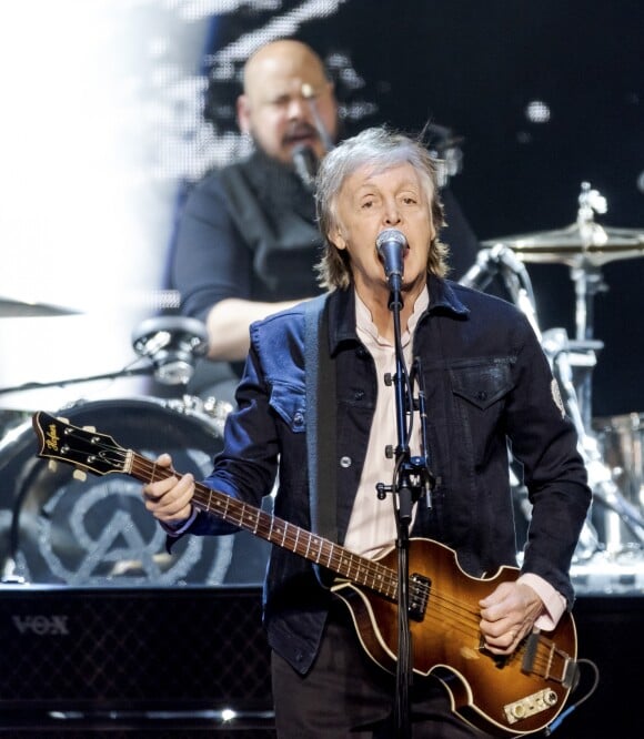 Paul McCartney en concert à Copenhague au Danemark le 30 novembre 2018.