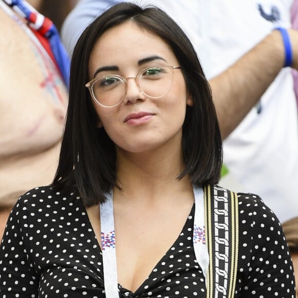 Agathe Auproux - Célébrités dans les tribunes lors du match de coupe du monde opposant la France au Danemark au stade Loujniki à Moscou, Russia, le 26 juin 2018. Le match s'est terminé par un match nul 0-0. © Pierre Perusseau/Bestimage