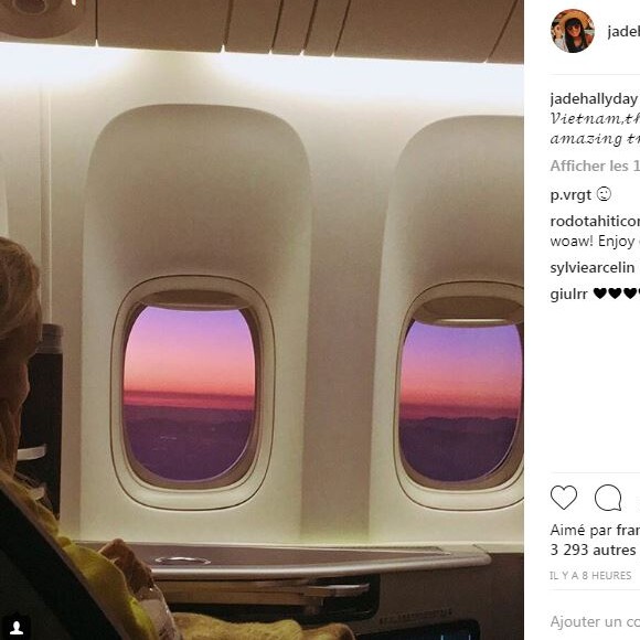 Jade Hallyday en voyage au Vietnam avec sa maman Laeticia. Photo publiée sur Twitter le 18 décembre 2018.