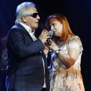 Exclusif - Gilbert Montagné et sa femme Nikole - Gilbert Montagné chante Bécaud et Montagné aux Folies Bergères à Paris le 5 décembre 2017. © Marc Ausset- Lacroix / Bestimage