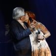 Exclusif - Gilbert Montagné et sa femme Nikole - Gilbert Montagné chante Bécaud et Montagné aux Folies Bergères à Paris le 5 décembre 2017. © Marc Ausset- Lacroix / Bestimage