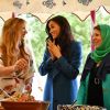 La duchesse Meghan de Sussex le 20 septembre 2018 au palais de Kensington pour le lancement du livre de recettes de cuisine Together, our community cookbook qu'elle a préfacé.