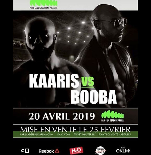 Booba et Kaaris s'affronteront dans un ring octogone, façon UFC, le 20 avril 2019 à la Paris La Défense Arena.