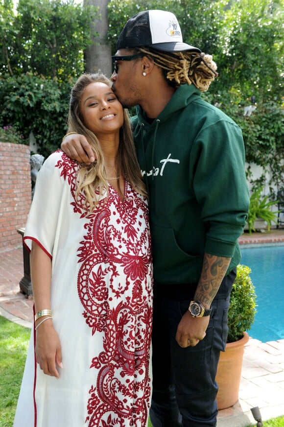 Ciara et Future lors de leur baby-shower à Los Angeles. Mars 2014.