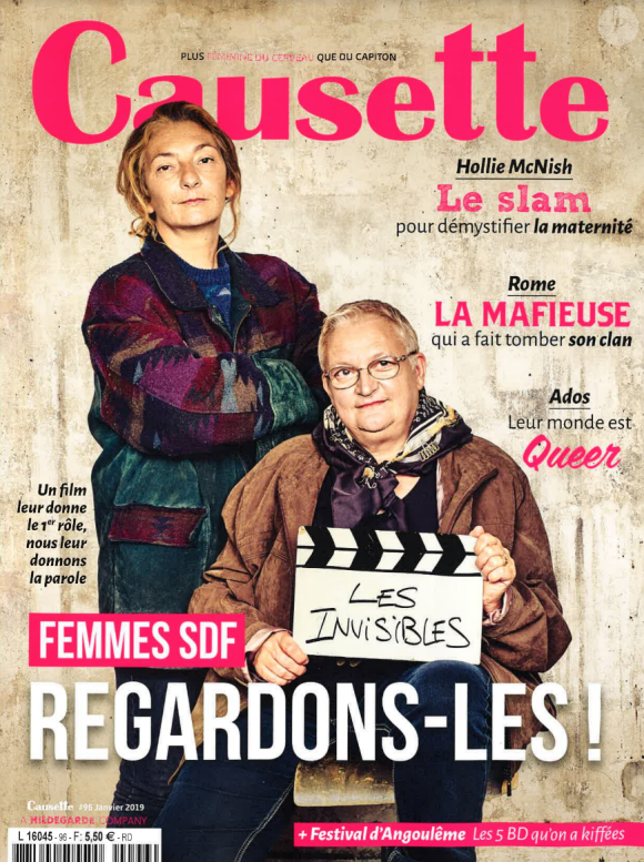 Carinne Masiero et Marianne en couverute de Causette pour la sortie du film "Les Invisibles", le 9 janvier 2019.