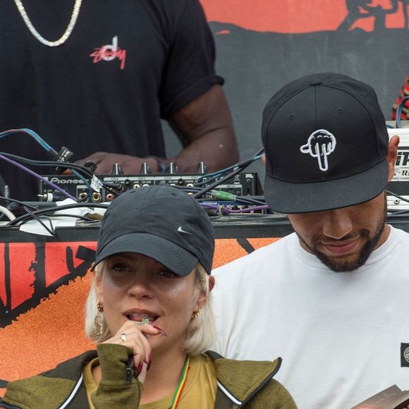 Exclusif - Lily Allen lors du festival de Notting Hill à Londres le 28 aout 2016 avec son nouveau petit ami MC Meridian Dan.
