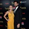 Emily Blunt et son mari John Krasinski - Photocall de la 8ème cérémonie des "AACTA (Australian Academy of Cinema and Television Arts)" à Los Angeles. Le 4 janvier 2019