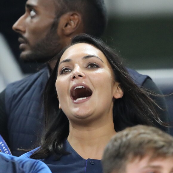 Valérie Bègue (Miss France 2008) dans les tribunes lors de la Ligue des nations opposant la France aux Pays-Bas, au Stade de France, à Saint-Denis, Seine Saint-Denis, France, le 9 septembre 2018. La France a gagné 2-1. © Cyril Moreau/Bestimage