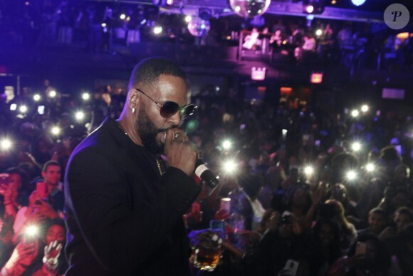 R. Kelly lors d'un petit concert improvisé à la "Highline Ballroom" à New York, le 28 janvier 2018.