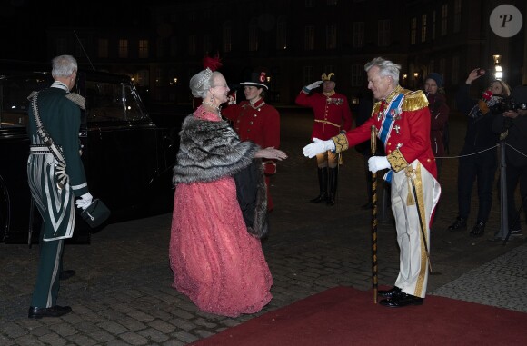 La reine Margrethe II de Danemark lors de la réception du Nouvel An 2019 au palais Christian VII à Amalienborg à Copenhague, le 1er janvier 2019.