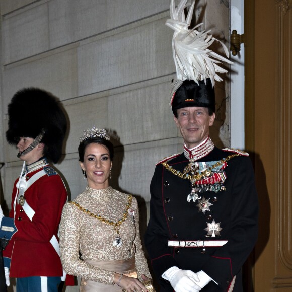 Le prince Joachim et la princesse Marie de Danemark lors de la réception du Nouvel An 2019 au palais Christian VII à Amalienborg à Copenhague, le 1er janvier 2019.