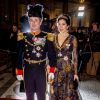 Le prince Frederik et la princesse Mary de Danemark lors de la réception du Nouvel An 2019 au palais Christian VII à Amalienborg à Copenhague, le 1er janvier 2019.