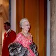 La reine Margrethe II de Danemark lors de la réception du Nouvel An 2019 au palais Christian VII à Amalienborg à Copenhague, le 1er janvier 2019.