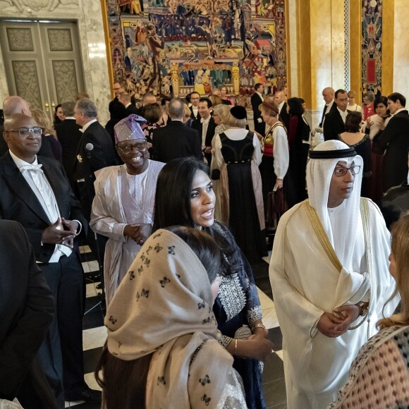 Le prince Frederik et la princesse Mary secondaient la reine Margrethe II de Danemark lors de la réception du nouvel an donnée le 3 janvier 2019 au palais de Christiansborg en l'honneur du corps diplomatique.