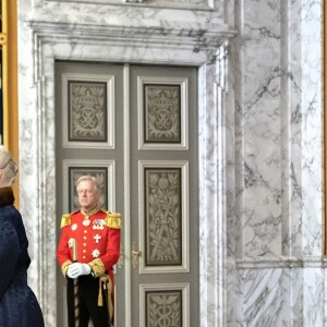 Le prince Frederik et la princesse Mary secondaient la reine Margrethe II de Danemark lors de la réception du nouvel an donnée le 3 janvier 2019 au palais de Christiansborg en l'honneur du corps diplomatique.