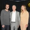Le chanteur Amir Haddad, le sélectionneur de l'équipe de France, Didier Deschamps (parrain des 30 ans de l'Opération Pièces Jaunes 2019) et la chanteuse Vitaa lors du lancement de la 30ème édition de l'Opération Pièces Jaunes 2019 avec Lucrèce à l'Hôpital Necker-Enfants malades AP-HP à Paris, France, le 9 janvier 2019. © Coadic Guirec/Bestimage