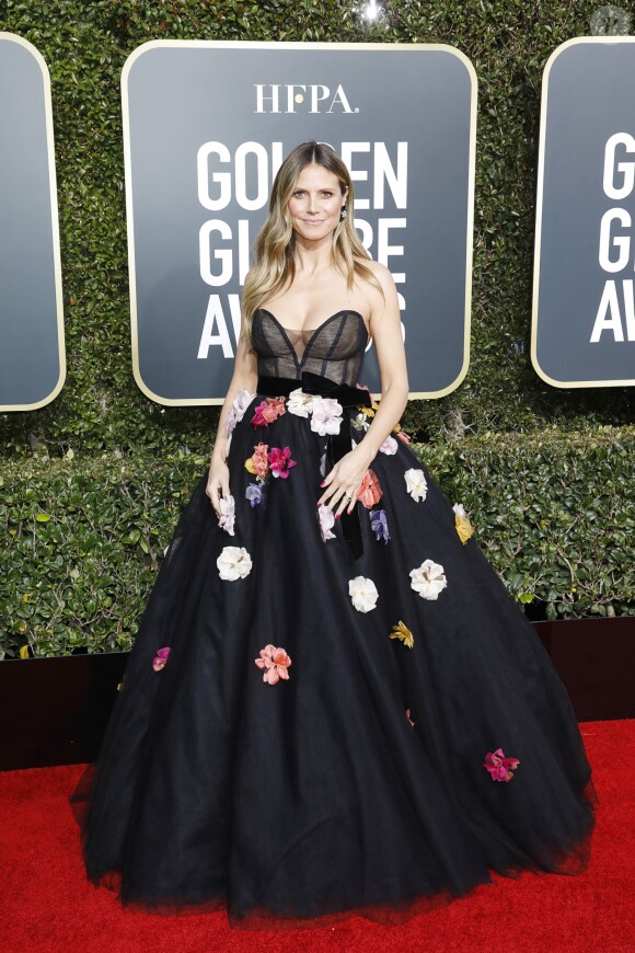 Heidi Klum et son fiancé Tom Kaulitz - 76e cérémonie annuelle des Golden Globe Awards au Beverly Hilton Hotel à Los Angeles, le 6 janver 2019.
