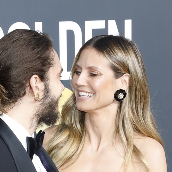 Heidi Klum et son fiancé Tom Kaulitz - 76e cérémonie annuelle des Golden Globe Awards au Beverly Hilton Hotel à Los Angeles, le 6 janver 2019.